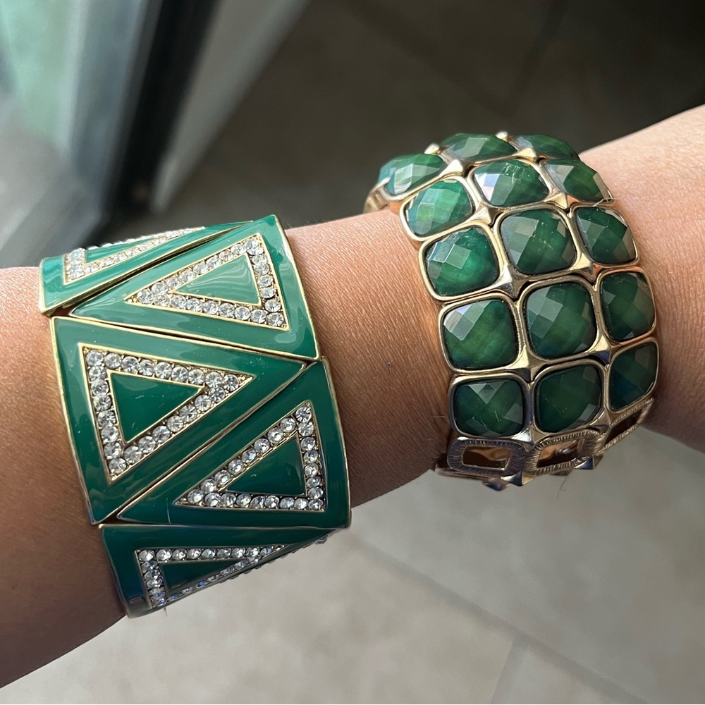 2 Bundle Green Bracelets